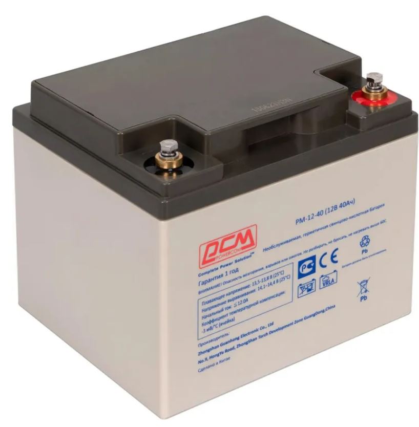 

Батарея для ИБП Powercom PM-12-40 40Ач, PM-12-40