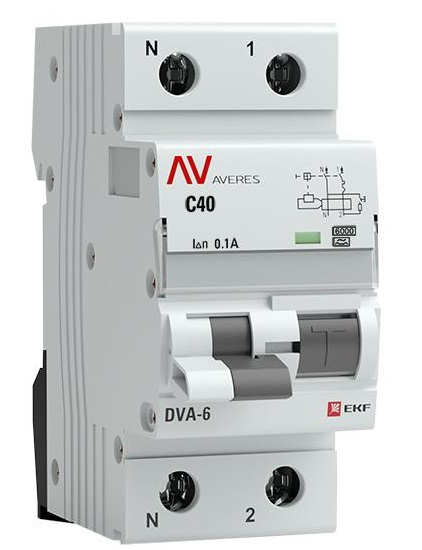 фото Автомат дифференциальный EKF rcbo6-1pn-40C-100-a-av в Перми