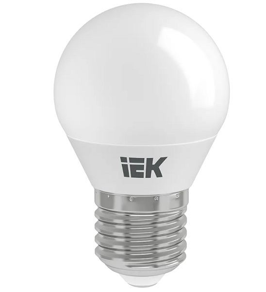 

Лампа светодиодная IEK LLE-G45-9-230-40-E27 Eco G45 9Вт шар 4000К нейтр. бел. E27 230В, LLE-G45-9-230-40-E27