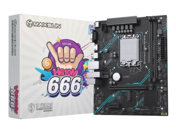 Изображение товара MAXSUN MS-H610M 666 WIFI6 материнская плата mATX LGA1700 H610