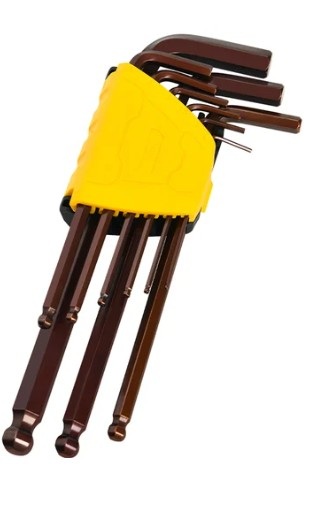 

Набор ключей Deli DL230709G шестигранных с шаром удлиненных 9 шт S2, размеры 1,5,2,2,5,3,4,5,6,8,10мм, пластиковый держатель, DL230709G