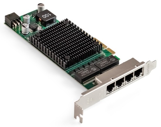 

Сетевой адаптер Exegate EXE-I350-T4V2-PoE EX299014RUS с поддержкой PoE, 10/100/1000Mbps, Gigabit Frame Grabber NIC Intel Chipset NHI350AM4, EXE-I350-T4V2-PoE