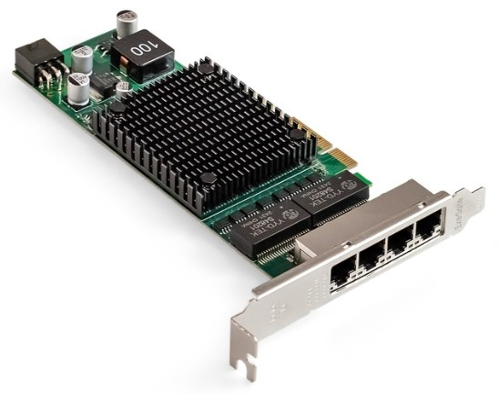 Изображение товара Сетевой адаптер Exegate EXE-I350-T4V2-PoE