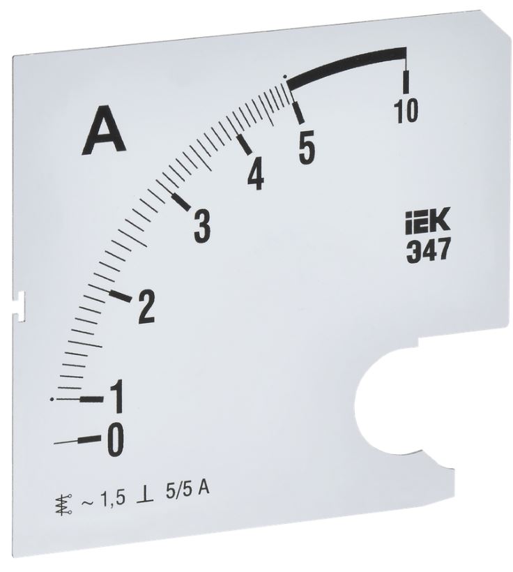 

Шкала сменная IEK IPA20D-SC-0300 для амперметра Э47 300/5А-1,5 96х96мм, IPA20D-SC-0300