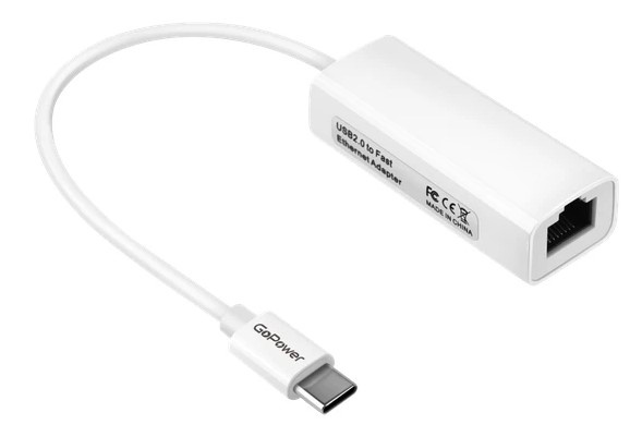 Изображение товара Адаптер GoPower для подключения по USB Type-C к Ethernet RJ-45