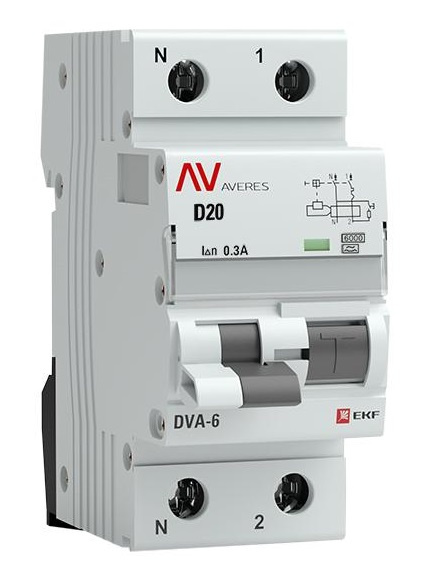фото Автомат дифференциальный EKF rcbo6-1pn-20D-300-a-av в Красноярске