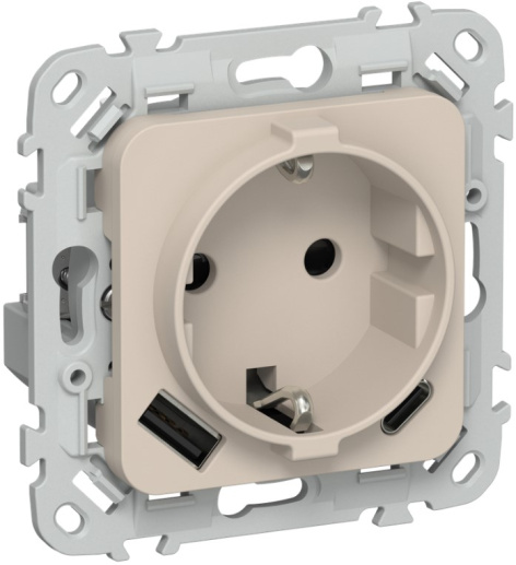 Изображение товара Розетка с заземлением IEK FI-R14-16-1-U22-020-K88