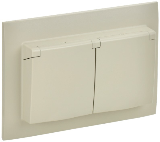 Изображение товара Розетка двухместная с заземлением IEK SK-R26-16-44-K10-F