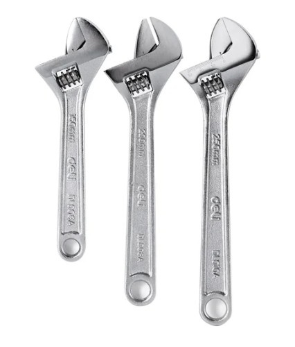 Изображение товара Набор разводных гаечных ключей Deli DL006A-3 3 шт профессиональный комплект