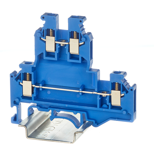 

Клемма DKC KRUKB-3-BU двухуровневая, винтовой зажим, 4 точки подключения, 2.5 кв.мм, синяя, "Nuputuk", KRUKB-3-BU