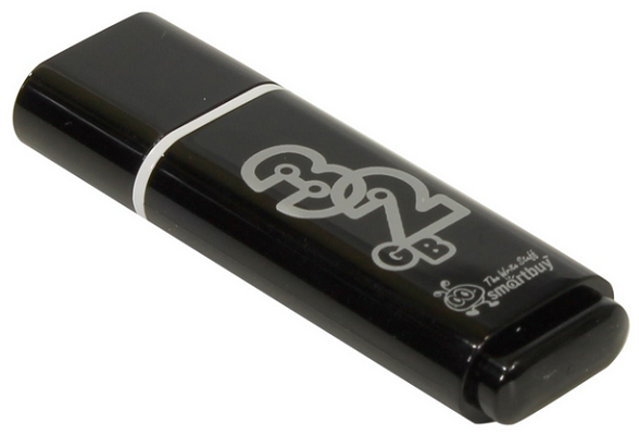 

Накопитель USB 2.0 32GB SmartBuy SB32GBGS-K Glossy черный, SB32GBGS-K