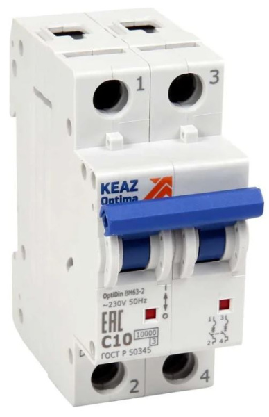 Изображение товара Автоматический выключатель КЭАЗ 262589 защитный для электропитания