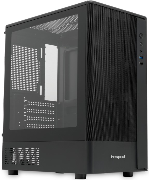 

Корпус mATX HSPD M332-TGBK без БП, USB 3.0, M332-TGBK