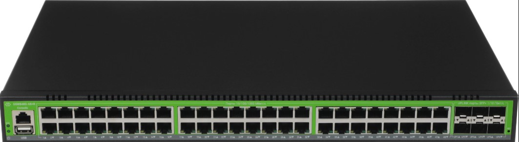 

Коммутатор управляемый Digma DSW848G-6S+R (L3) 48x1Гбит/с 6SFP+, DSW848G-6S+R