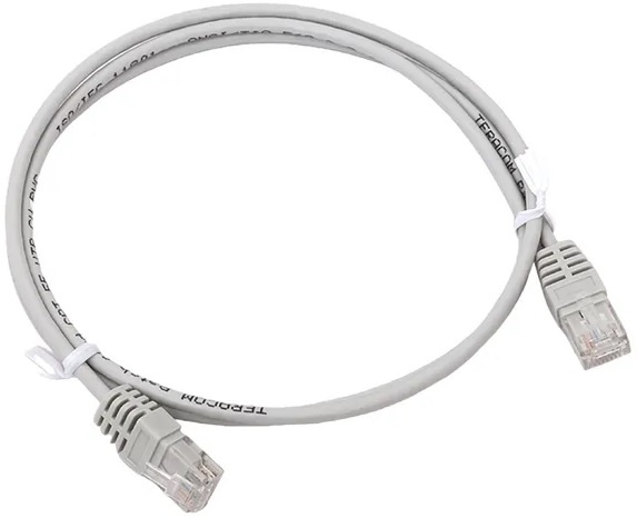 Изображение товара Патч-корд EKF TRC-5EUTP-PVC-1M-GY для сетевых соединений 1 метр