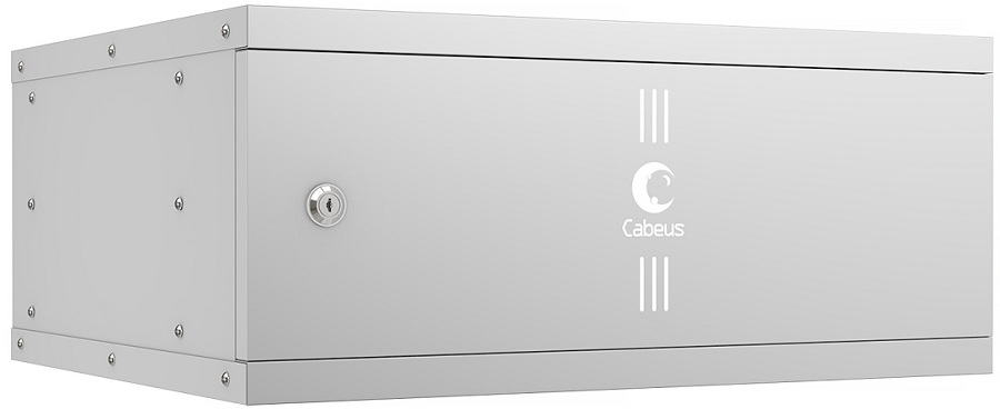 

Шкаф настенный 19", 4U Cabeus WSC-05D-4U55/45m серия LIGHT разборный, дверь металл, цвет серый, WSC-05D-4U55/45m