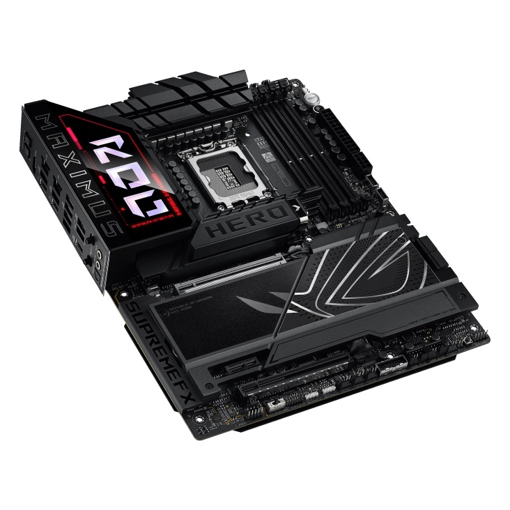 

Материнская плата ATX ASUS ROG MAXIMUS Z890 HERO (LGA1851, Z890, 4*DDR5 (8800), 4*SATA, 6*M.2, 8*USB 3.2, USB Type-C, 2*PCIe x16, 2*Thunderbolt 4, HDM, ROG MAXIMUS Z890 HERO