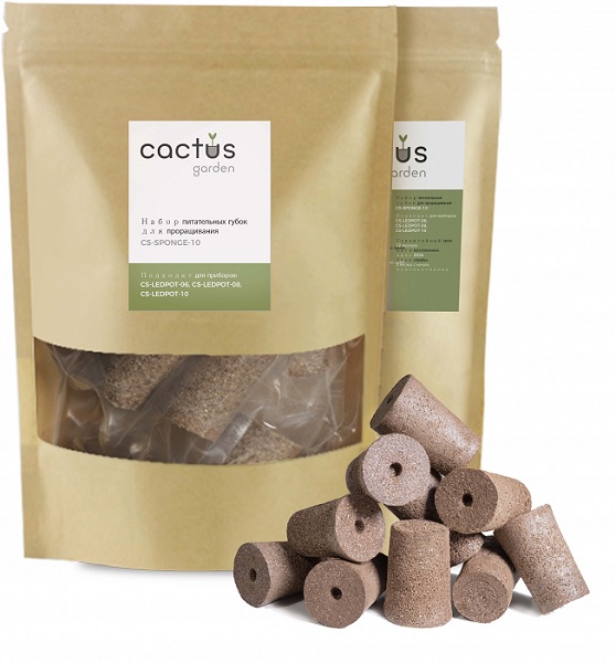 

Набор Cactus CS-SPONGE-10 питательных губок для проращивания для CS-LEDPOT-06/08/10 (10шт), CS-SPONGE-10