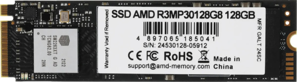 Изображение товара SSD AMD R3MP30128G8 128 ГБ NVMe M.2 2280 для ПК и ноутбуков