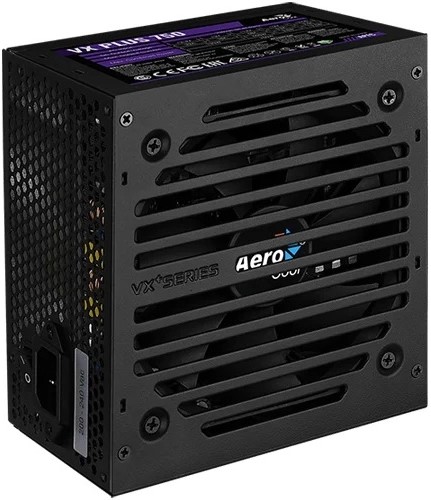

Блок питания ATX AeroCool VX PLUS 750 4713105962802 750W (20/24+4 SATA+3 PATA+6/2x8 pin, вентилятор d120мм), VX PLUS 750