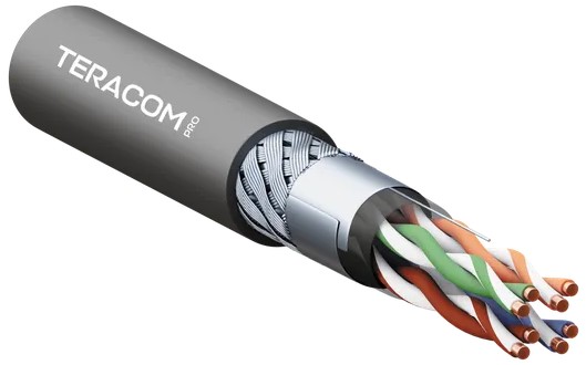 

Кабель витая пара EKF TRP-5ESFU-04PU-BK-OIE5 TERACOM PRO Cat.5E SF/UTP 4 п. черн. (500м), TRP-5ESFU-04PU-BK-OIE5