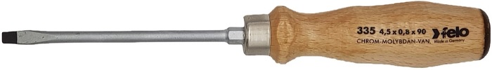

Отвертка Felo 33504590 с деревянной рукояткой ударная SL 4,5Х0,8, 33504590