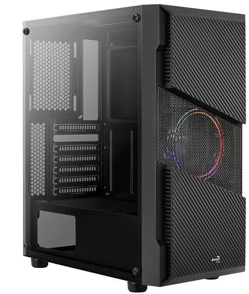 

Корпус ATX AeroCool Menace Saturn FRGB 4710562752618 черный, без БП, с окном, 2*USB 3.0, audio, Menace Saturn FRGB