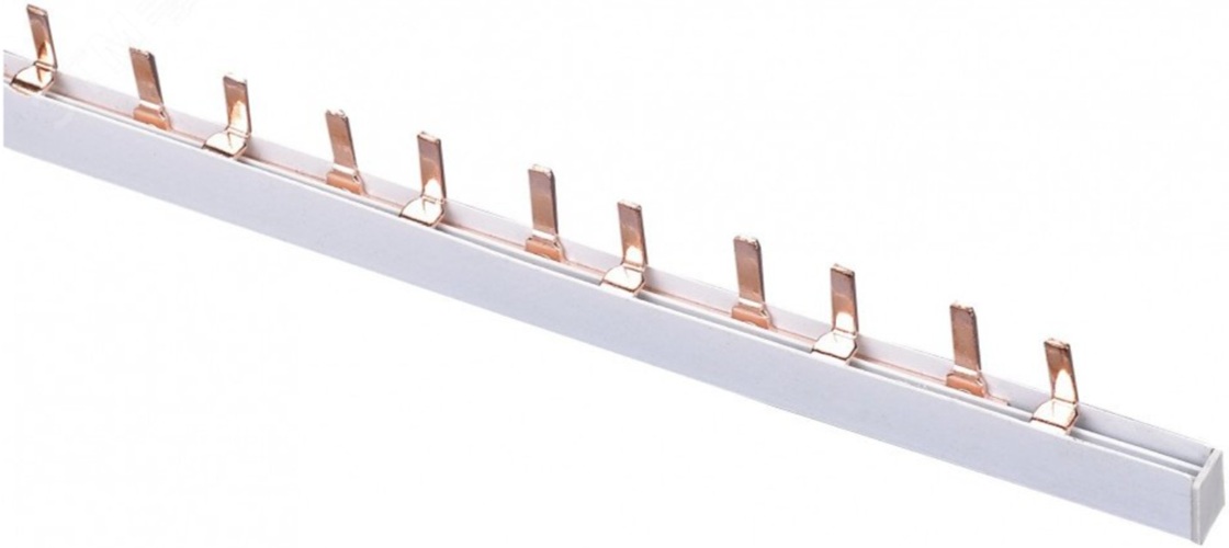 

Шина DEKraft 32031DEK соединительная типа PIN (штырь) 2P до 63А 1 м. 27х2 контактов ШС-101, 32031DEK