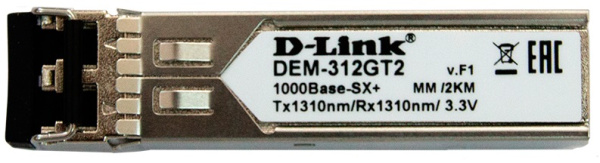 Изображение товара Модуль D-link 312GT2/A1A Гигабитный SFP-трансивер для многомодового кабеля
