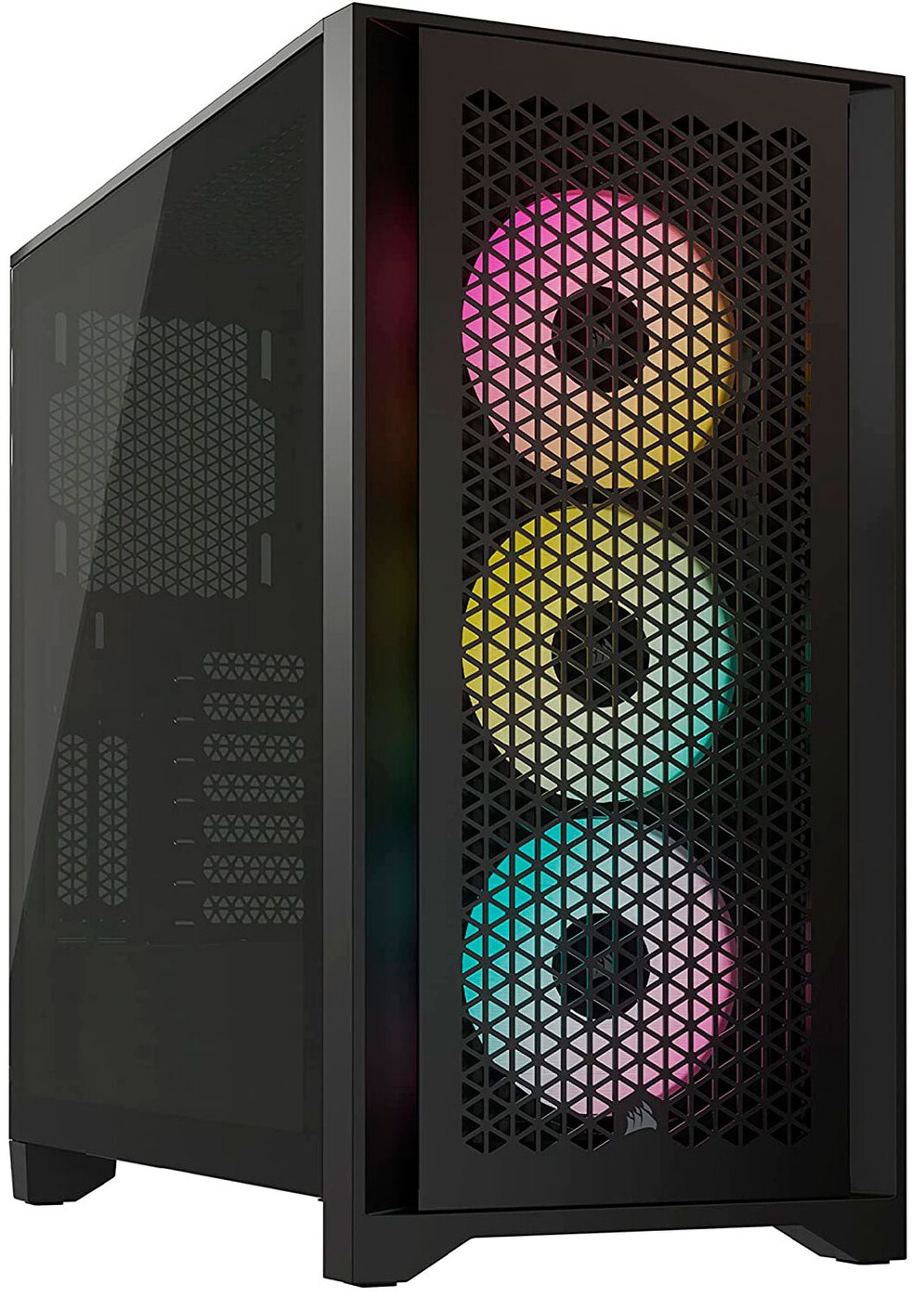 

Корпус eATX Corsair iCUE 4000D RGB Airflow CC-9011241-WW без БП, боковая панель из закалённого стекла, USB 3.2, USB Type-C, iCUE 4000D RGB Airflow