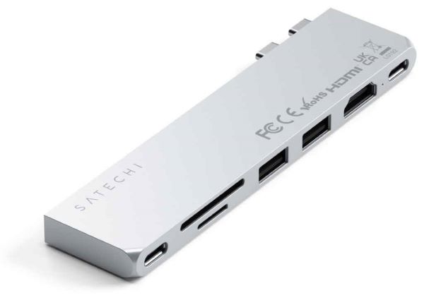 

Адаптер Satechi ST-HUCPHSS USB-C Pro Hub Slim - silver, ST-HUCPHSS