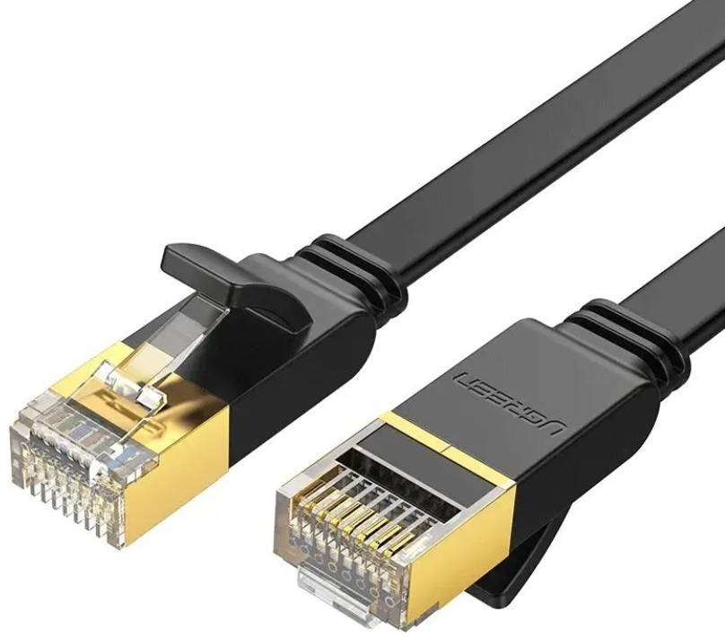 

Кабель патч-корд U/FTP 7 кат. 15м UGREEN NW106 11266_ Lan Cable Flat Design, цвет: черный, NW106