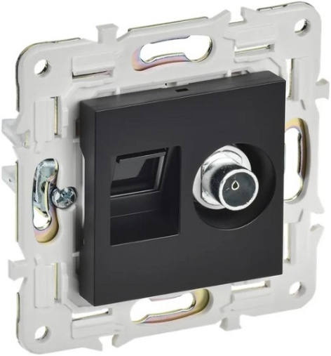 Изображение товара Мультимедийная комбинированная розетка IEK SK-AK20-1-K02 TV+RJ45