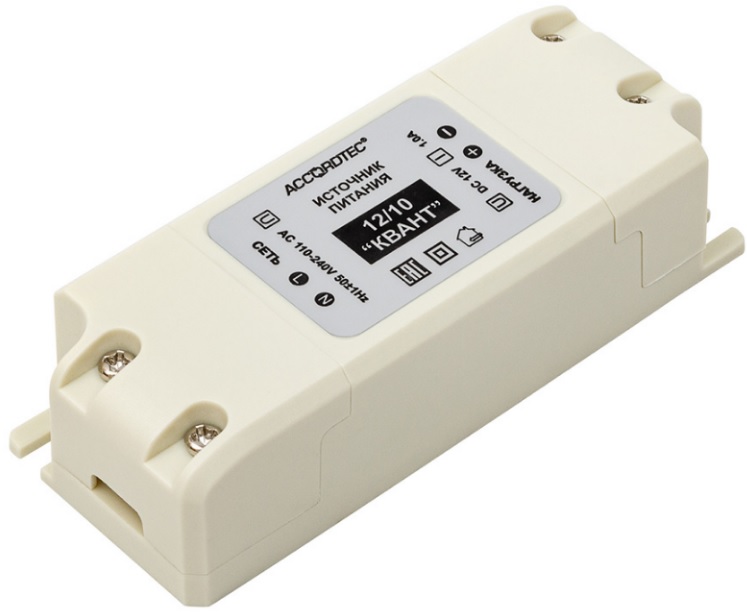 

Источник питания AccordTec AT-12/10 КВАНТ стабилизированный 12,0 В, AT-12/10 КВАНТ