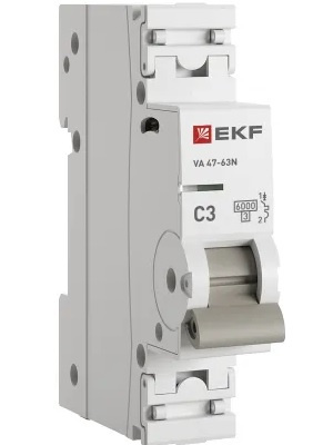 Изображение товара Автоматический выключатель EKF M636103C PROxima 6 кА 230 В 1 полюс IP20