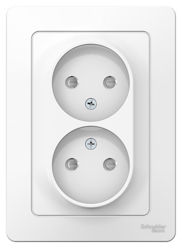 

Розетка Schneider Electric BLNRS000121 2-ая б/з со шторками, 16А, 250В (белый) внутр, BLNRS000121