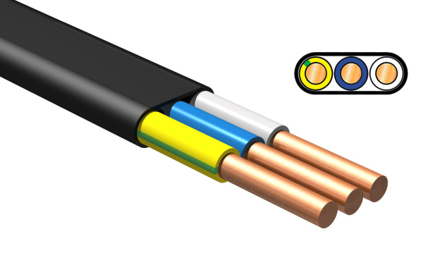 Изображение товара Кабель ВВГ-Пнг(А)-LS 3х1.5 плоский медный низкое дымовыделение