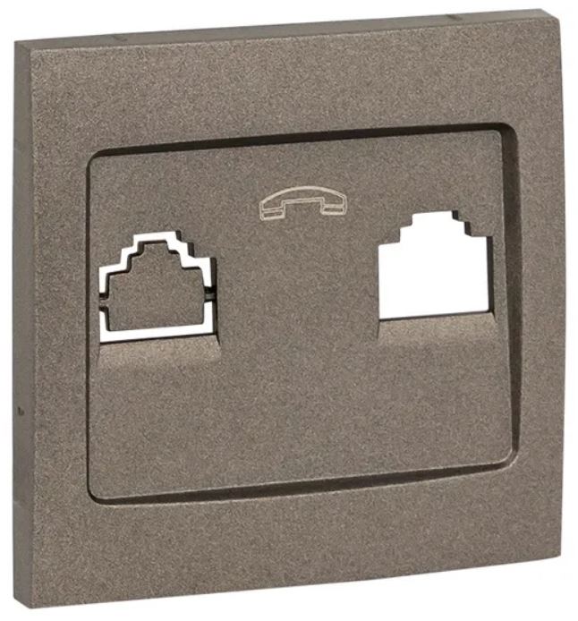 

Накладка розетки телефонной EKF EST01-L-034-60 Валенсия 1-местная графит, EST01-L-034-60