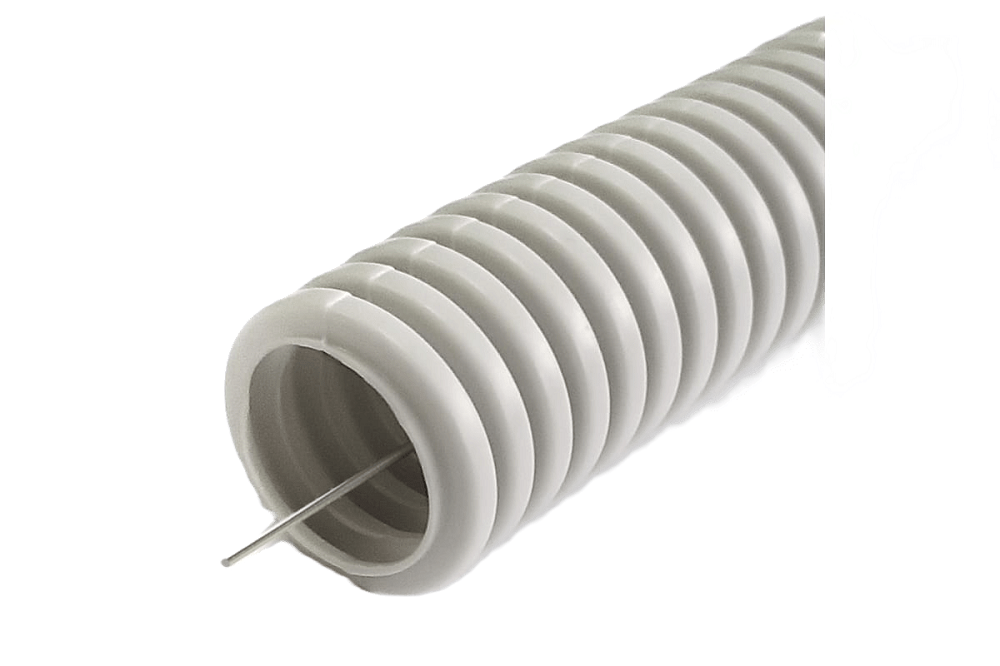 

Труба гофрированная лёгкая Промрукав PR02.0130 ПНД 350 Н безгалогенная (HF) стойкая к ультрафиолету серая с/з д20 (100м), PR02.0130