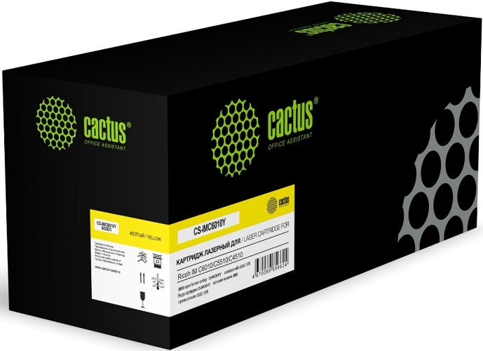 

Картридж лазерный Cactus 842531 CS-IMC6010Y желтый (28000стр.) для Ricoh IM C6010/C5510/C4510 с чипом, 842531