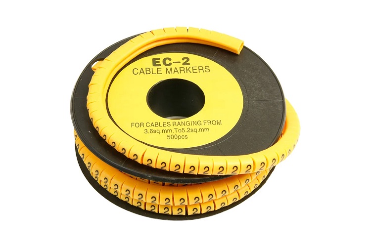 

Маркер на кабель Cabeus EC-2-2 д.7.4мм, цифра 2, EC-2-2