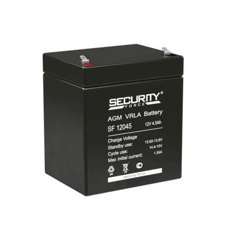 Изображение товара Аккумулятор Security Force 12 В 4.5 Ач для источников питания и оборудования