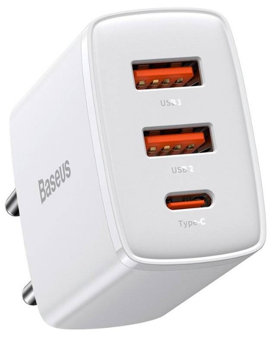 

Зарядное устройство сетевое Baseus CCXJ-E02 Compact Quick Charger (для телефонов/для планшетов/для наушников/для умных часов и/или браслетов, разъем п, CCXJ-E02