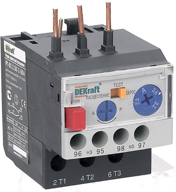 

Реле DEKraft 23115DEK РТ-03 электротепл. для конт. 09-18A 9,00-12,0А, 23115DEK