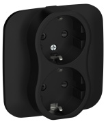 фото Розетка двухместная с заземлением  IEK FI-R24A-16-1-K02