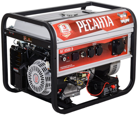 Изображение товара Генератор бензиновый Ресанта БГ 6500 Э