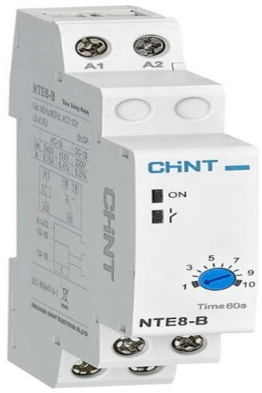 

Реле времени CHINT 258462 NTE8-120B (задержка времени включения) 12-120с 1НО DC 24В, 258462