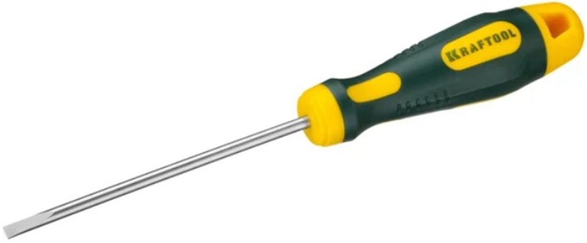 

Отвертка Kraftool Expert 250071-4.0-090 Kraftool Cr-Mo-V сталь, двухкомпонентная противоскользящая рукоятка, SL, 4,0x90мм., Expert