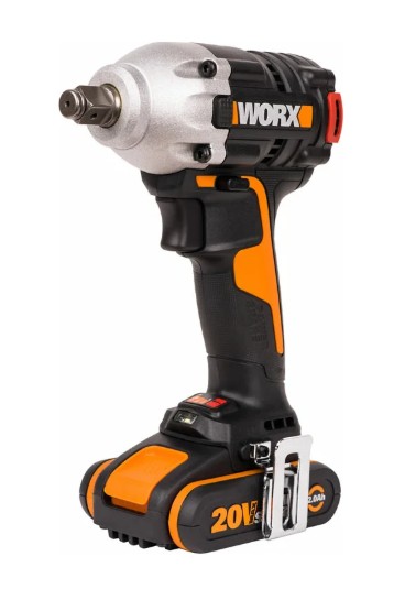 

Гайковерт Worx WX272 аккумуляторный 20В бесщеточный 2Ач x2 кейс, WX272