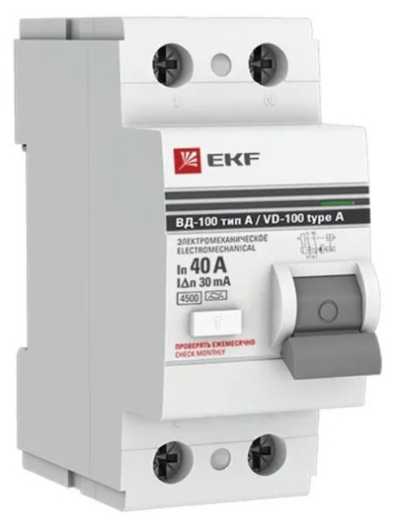 Изображение товара УЗО EKF elcb-2-40-30-em-a-pro
